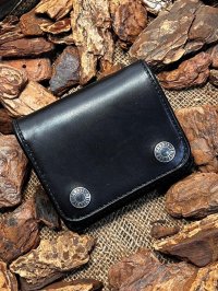 Compact tracker wallet saddle leather 